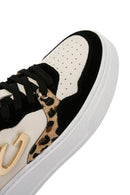 Alberto Guardiani Women's Black Chain Leather Sneaker | Derimod Alberto Guardiani Women's Black Chain Leather Sneaker | Derimod