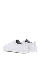 Men's White Lace-Up Leather Sneaker | Derimod Men's White Lace-Up Leather Sneaker | Derimod
