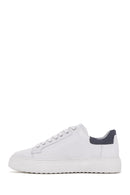 Erkek Beyaz Bağcıklı Deri Sneaker | Derimod Erkek Beyaz Bağcıklı Deri Sneaker | Derimod