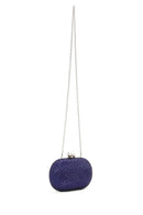 Women's Blue Stone Long Chain Strap Evening Mini Box Bag | Derimod Women's Blue Stone Long Chain Strap Evening Mini Box Bag | Derimod