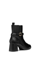 Geox Women's Black Walk Pleasure Zippered Thick Heel Leather Boots | Derimod Geox Women's Black Walk Pleasure Zippered Thick Heel Leather Boots | Derimod