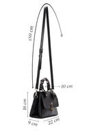 Women's Black Long Strap Handbag with Accessory Detail | Derimod Women's Black Long Strap Handbag with Accessory Detail | Derimod
