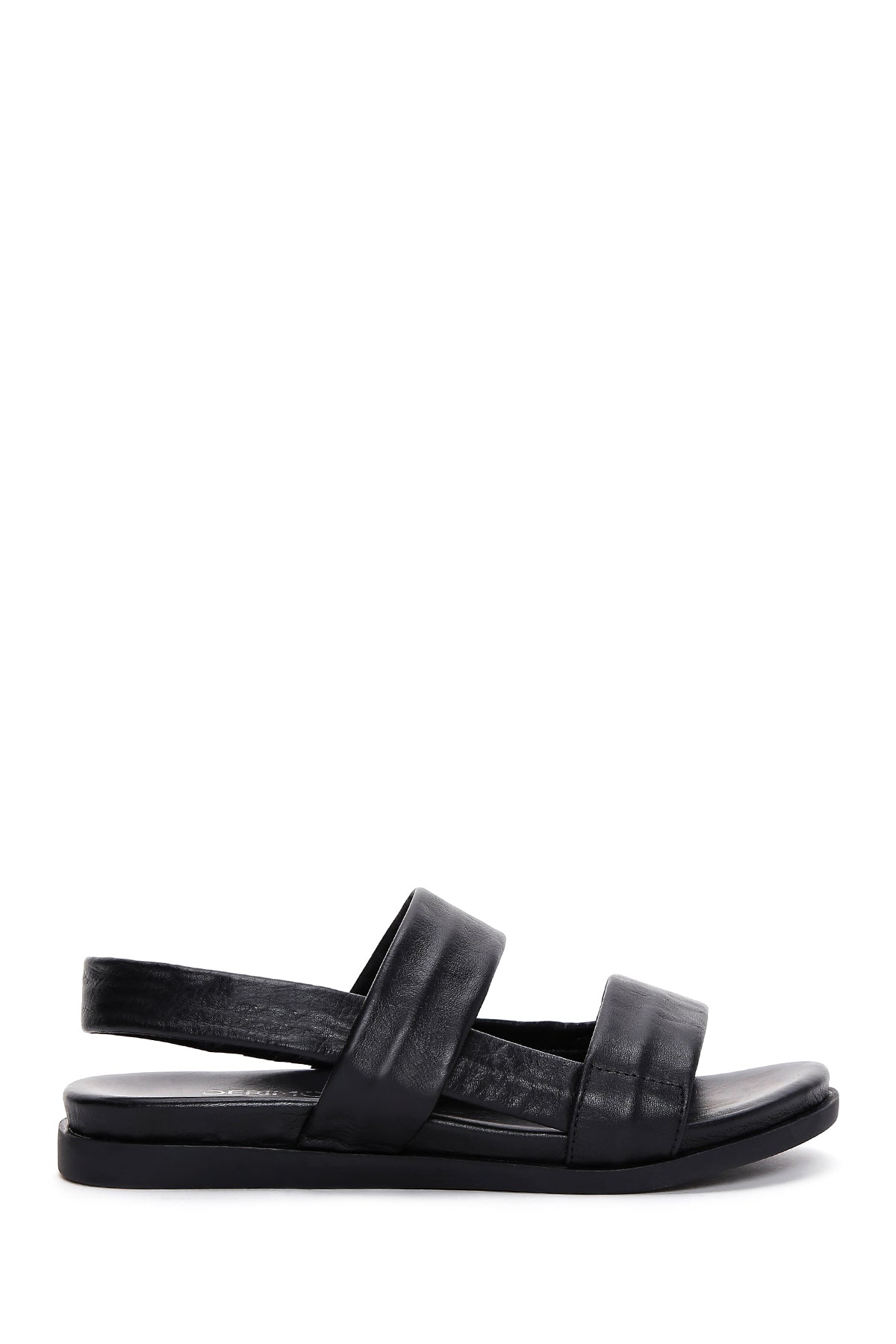 Kadın Siyah Deri Comfort Sandalet 24SFD150518 | Derimod