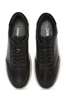 Erkek Siyah Bağcıklı Deri Casual Sneaker | Derimod Erkek Siyah Bağcıklı Deri Casual Sneaker | Derimod
