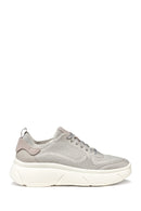 Geox Women's Grey D Nebula 2.0 XA - Knit.Tex + Water Laced Fabric Sneaker | Derimod Geox Women's Grey D Nebula 2.0 XA - Knit.Tex + Water Laced Fabric Sneaker | Derimod