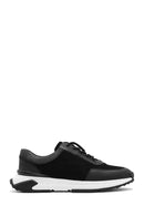 Men's Black Thick Sole Lace Up Suede Leather Sneaker | Derimod Men's Black Thick Sole Lace Up Suede Leather Sneaker | Derimod