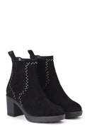 Women's Suede Heeled Boots | Derimod Women's Suede Heeled Boots | Derimod