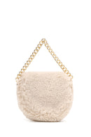 Women's Beige Plush Mini Crossbody Bag | Derimod Women's Beige Plush Mini Crossbody Bag | Derimod