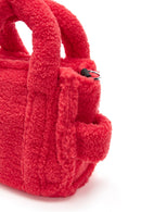 Women's Pink Plush Handbag | Derimod Women's Pink Plush Handbag | Derimod