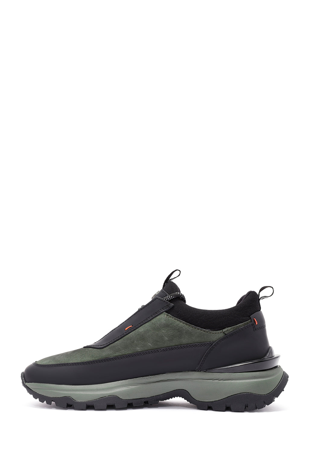 Erkek Yeşil Bağcıklı Nubuk Deri Sneaker