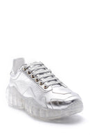 Kadın Şeffaf Tabanlı Deri Sneaker | Derimod Kadın Şeffaf Tabanlı Deri Sneaker | Derimod