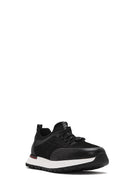 Men's Black Lace-up Leather Sneaker | Derimod Men's Black Lace-up Leather Sneaker | Derimod