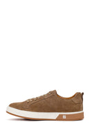 Male Beige Lace-Up Thick-Soled Suede Leather Sneaker | Derimod Male Beige Lace-Up Thick-Soled Suede Leather Sneaker | Derimod