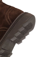 Male Brown Lace-Up Zip Closure Thick-Soled Suede Casual Boots | Derimod Male Brown Lace-Up Zip Closure Thick-Soled Suede Casual Boots | Derimod