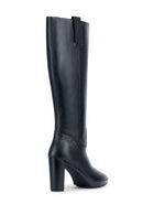 Geox Women's Black Walk Pleasure Leather Plaftorm Heeled Boots | Derimod Geox Women's Black Walk Pleasure Leather Plaftorm Heeled Boots | Derimod