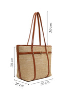 Woman Taba Wicker Shoulder Bag | Derimod Woman Taba Wicker Shoulder Bag | Derimod