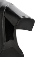 Kadın Siyah Yüksek Kalın Topuklu Deri Çizme | Derimod Kadın Siyah Yüksek Kalın Topuklu Deri Çizme | Derimod