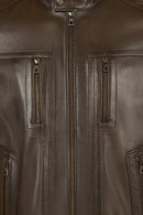 Calvin Male Mink Zip Closure Short Leather Coats | Derimod Calvin Male Mink Zip Closure Short Leather Coats | Derimod