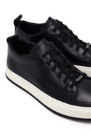 Male Black Lace-Up Leather Sneaker | Derimod Male Black Lace-Up Leather Sneaker | Derimod