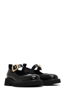 Woman Black Buckled Leather Shoes | Derimod Woman Black Buckled Leather Shoes | Derimod