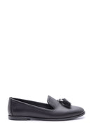Kadın Tüy Detaylı Deri Loafer | Derimod Kadın Tüy Detaylı Deri Loafer | Derimod