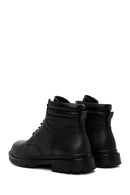 Men's Black Lace-Up Leather Casual Boots | Derimod Men's Black Lace-Up Leather Casual Boots | Derimod