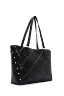 Kadın Siyah Baskılı Casual Omuz Çantası | Derimod Kadın Siyah Baskılı Casual Omuz Çantası | Derimod