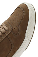 Men's Beige Lace-Up Nubuck Leather Sneaker | Derimod Men's Beige Lace-Up Nubuck Leather Sneaker | Derimod