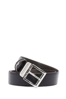 Men's Black Double Sided Leather Belt | Derimod Men's Black Double Sided Leather Belt | Derimod