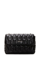 Women's Black Long Strap Quilted Shoulder Bag | Derimod Women's Black Long Strap Quilted Shoulder Bag | Derimod