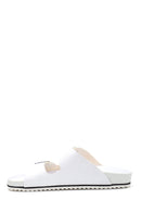 Men's Leather Double Buckle Slippers | Derimod Men's Leather Double Buckle Slippers | Derimod