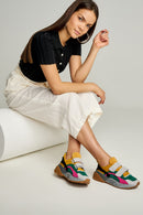 Colorful Women's Leather Sports Shoes | Derimod Colorful Women's Leather Sports Shoes | Derimod