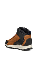 Geox Men Brown Lace-Up Fabric Boots | Derimod Geox Men Brown Lace-Up Fabric Boots | Derimod