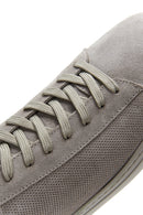 Erkek Gri Deri Süet Sneaker | Derimod Erkek Gri Deri Süet Sneaker | Derimod