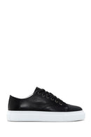 Men's Black Lace-up Leather Sneaker | Derimod Men's Black Lace-up Leather Sneaker | Derimod