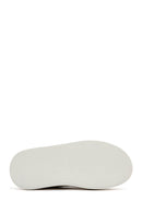 Women's Beige Leather Thick Soled Sneaker | Derimod Women's Beige Leather Thick Soled Sneaker | Derimod