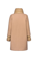 Geox Women's Brown W Diamante Long Coat | Derimod Geox Women's Brown W Diamante Long Coat | Derimod