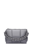 Women's Gray Quilted Crossbody Bag | Derimod Women's Gray Quilted Crossbody Bag | Derimod