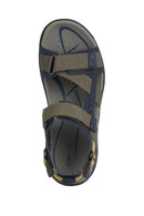 Geox Men's Green Terreno + Grip Ankle Strap Suede Leather Sandals | Derimod Geox Men's Green Terreno + Grip Ankle Strap Suede Leather Sandals | Derimod