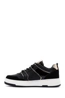 Kadın Siyah Süet Detaylı Sneaker | Derimod Kadın Siyah Süet Detaylı Sneaker | Derimod