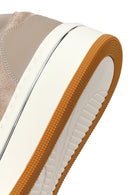 Male Beige Lace-Up Thick-Soled Leather Sneaker | Derimod Male Beige Lace-Up Thick-Soled Leather Sneaker | Derimod