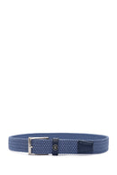 Men's Blue Braided Leather Belt | Derimod Men's Blue Braided Leather Belt | Derimod