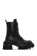 Harley Davidson Women's Black Sarrah Leather Boots | Derimod Harley Davidson Women's Black Sarrah Leather Boots | Derimod