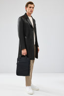 Dias Erkek Siyah Uzun Kapüşonlu Deri Trençkot | Derimod Dias Erkek Siyah Uzun Kapüşonlu Deri Trençkot | Derimod