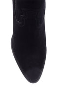 Women's Suede Leather Cowboy Boots | Derimod Women's Suede Leather Cowboy Boots | Derimod