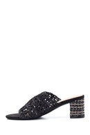 Women's Braided Heeled Slippers | Derimod Women's Braided Heeled Slippers | Derimod