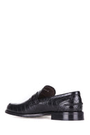 Classic Men's Shoes with Crocodile Pattern | Derimod Classic Men's Shoes with Crocodile Pattern | Derimod