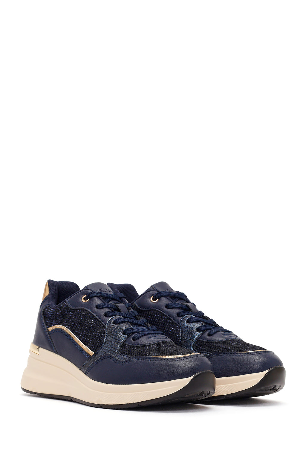 Kadın Lacivert Kalın Tabanlı Sneaker