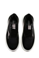 Women's Black Leather Thick Soled Sneaker | Derimod Women's Black Leather Thick Soled Sneaker | Derimod