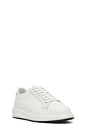 Erkek Beyaz Bağcıklı Deri Sneaker | Derimod Erkek Beyaz Bağcıklı Deri Sneaker | Derimod